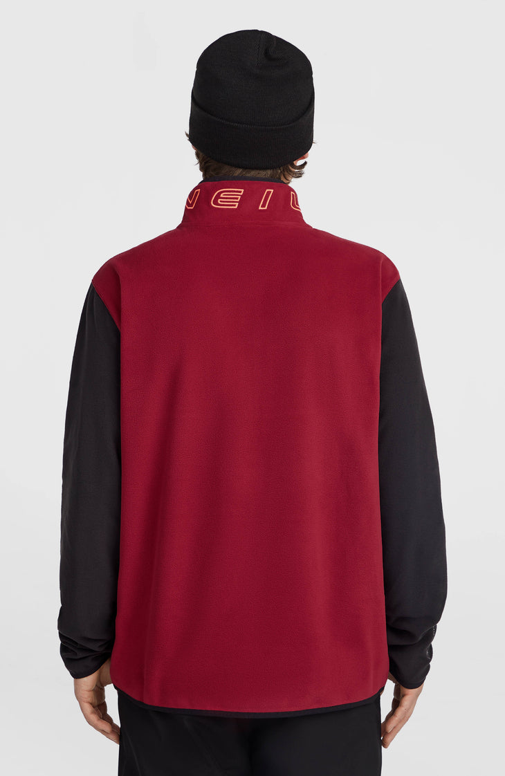 FWC'Cruz Triple Polartec® fleecetrui met halve rits | Tamarillo Colour Block