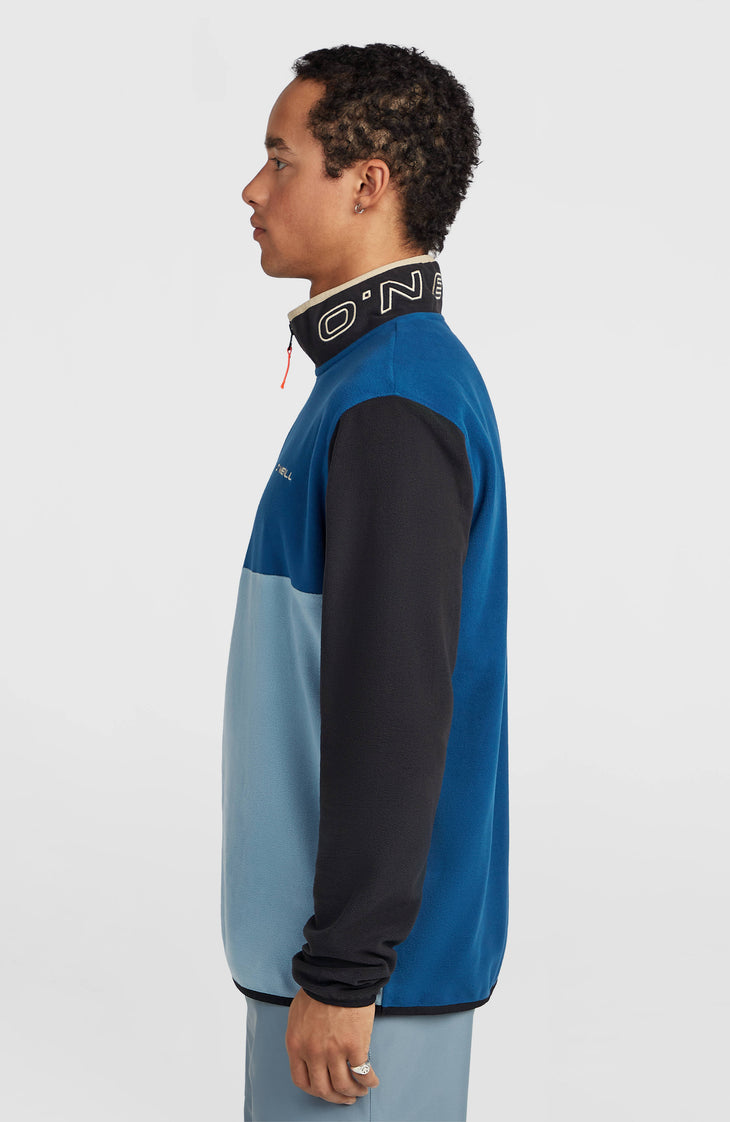 FWC'Cruz Triple Polartec® fleecetrui met halve rits | Regal Blue Colour Block