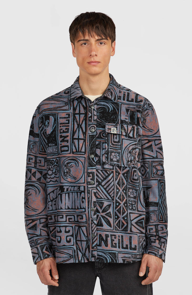 O'Riginals Superfleece overhemd | Purple Stamps