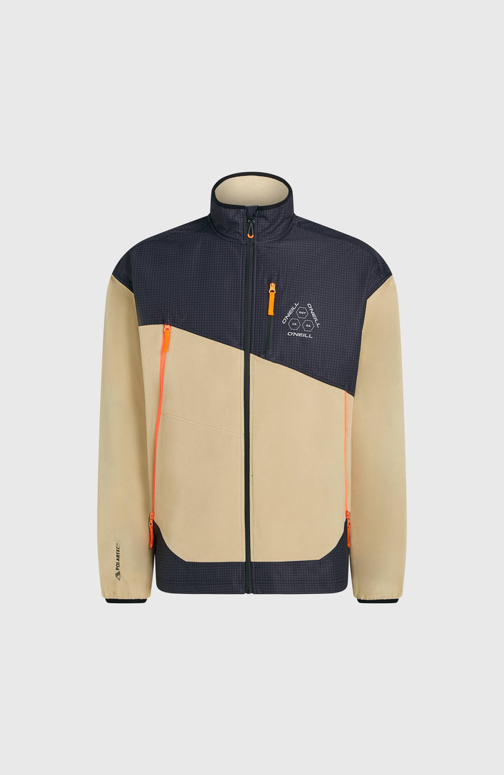 FWC'Peak Polartec® Fire Hyperfleece vest met volledige rits | Olive Blush Colour Block