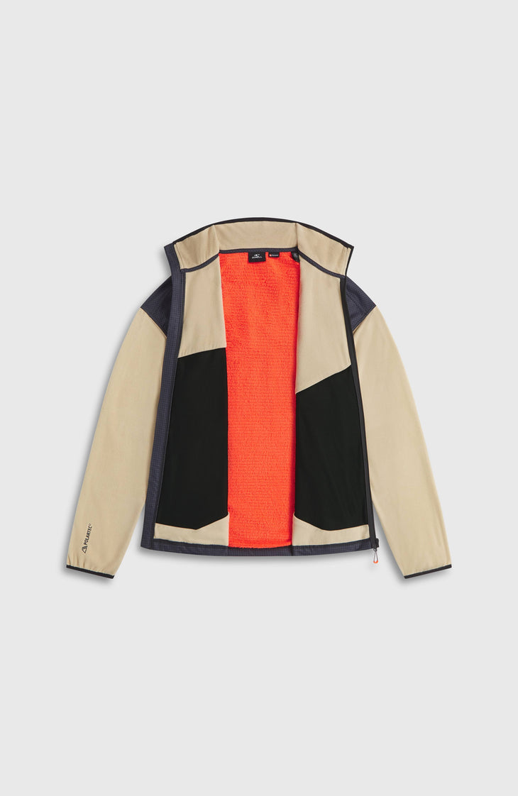 FWC'Peak Polartec® Fire Hyperfleece vest met volledige rits | Olive Blush Colour Block