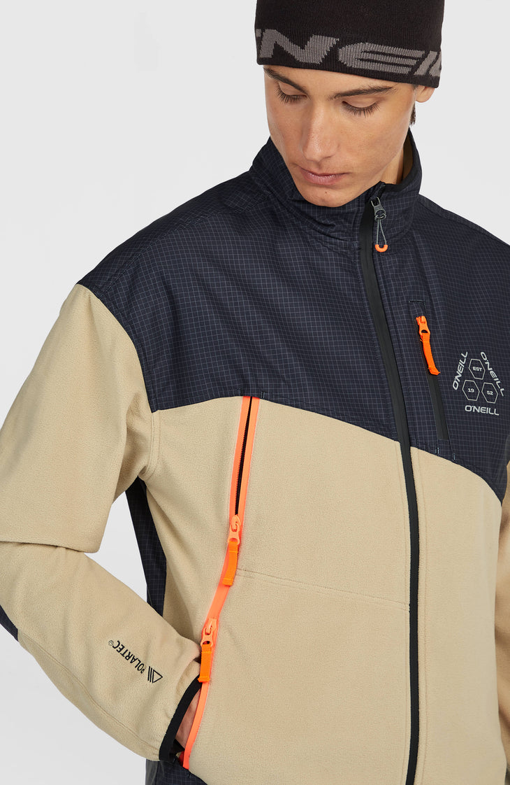 FWC'Peak Polartec® Fire Hyperfleece vest met volledige rits | Olive Blush Colour Block