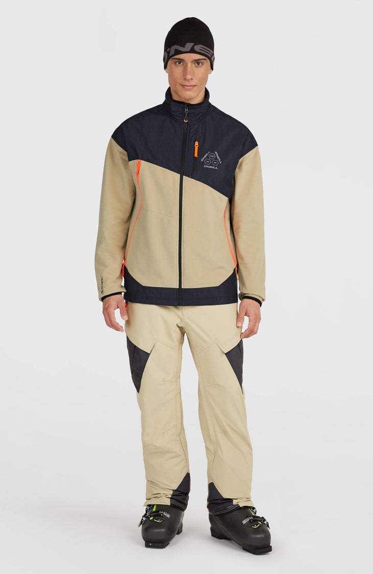 FWC'Peak Polartec® Fire Hyperfleece vest met volledige rits | Olive Blush Colour Block