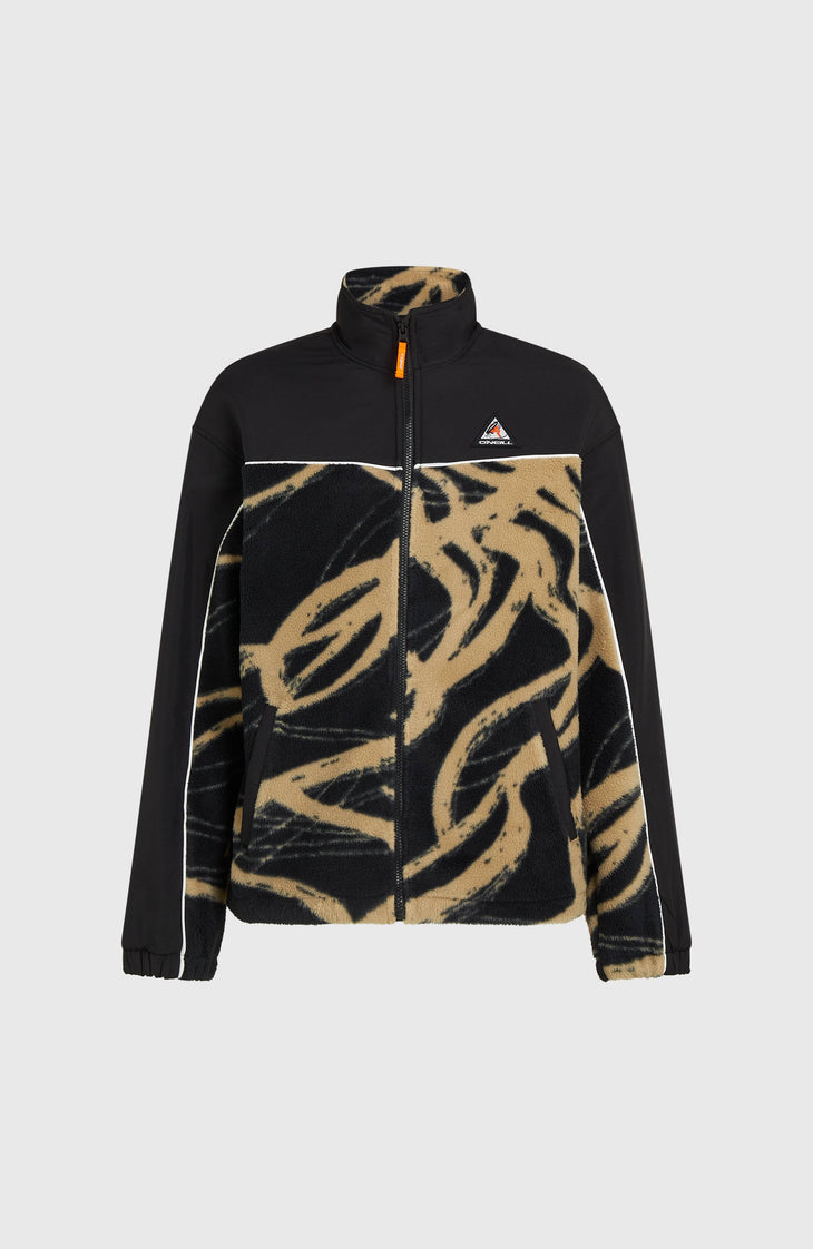 FWC'Play Hyperfleece vest met volledige rits | Beige Snowtracks