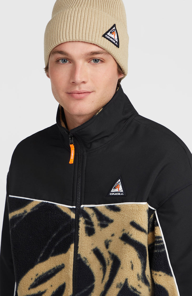 FWC'Play Hyperfleece vest met volledige rits | Beige Snowtracks