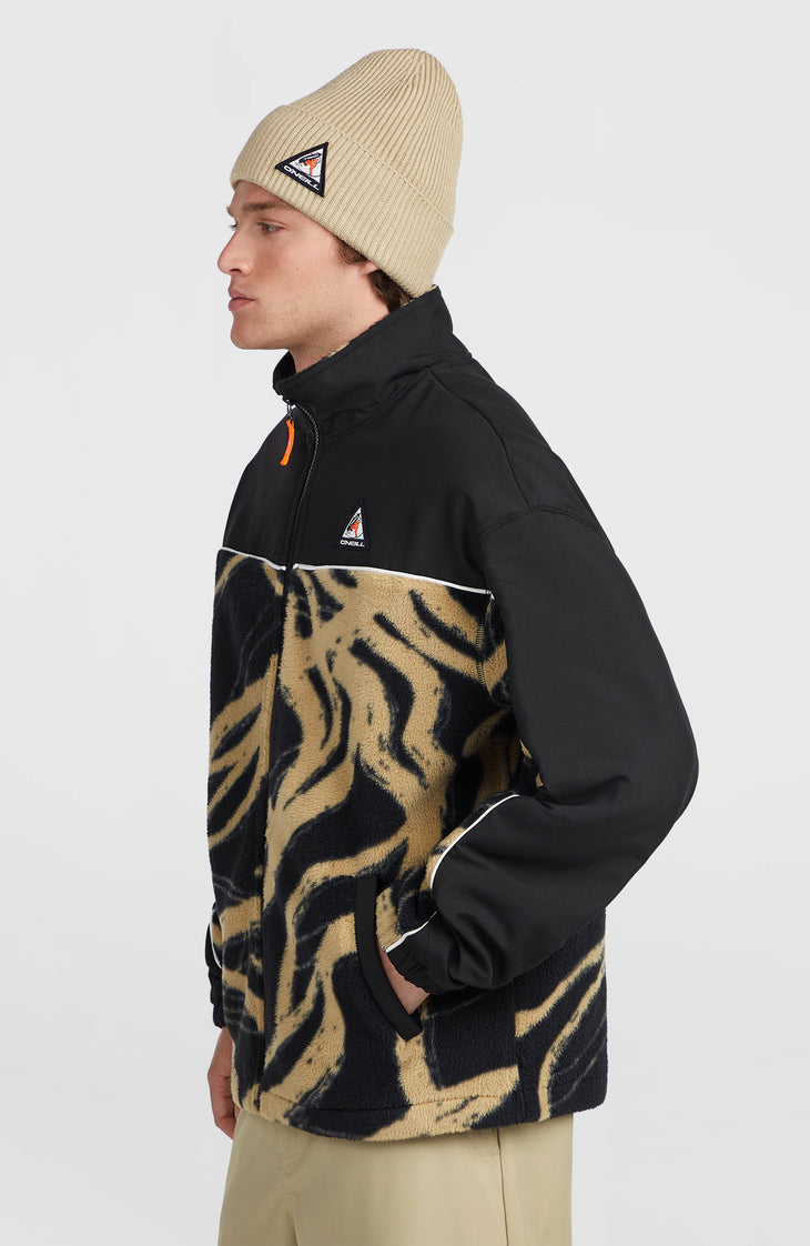 FWC'Play Hyperfleece vest met volledige rits | Beige Snowtracks
