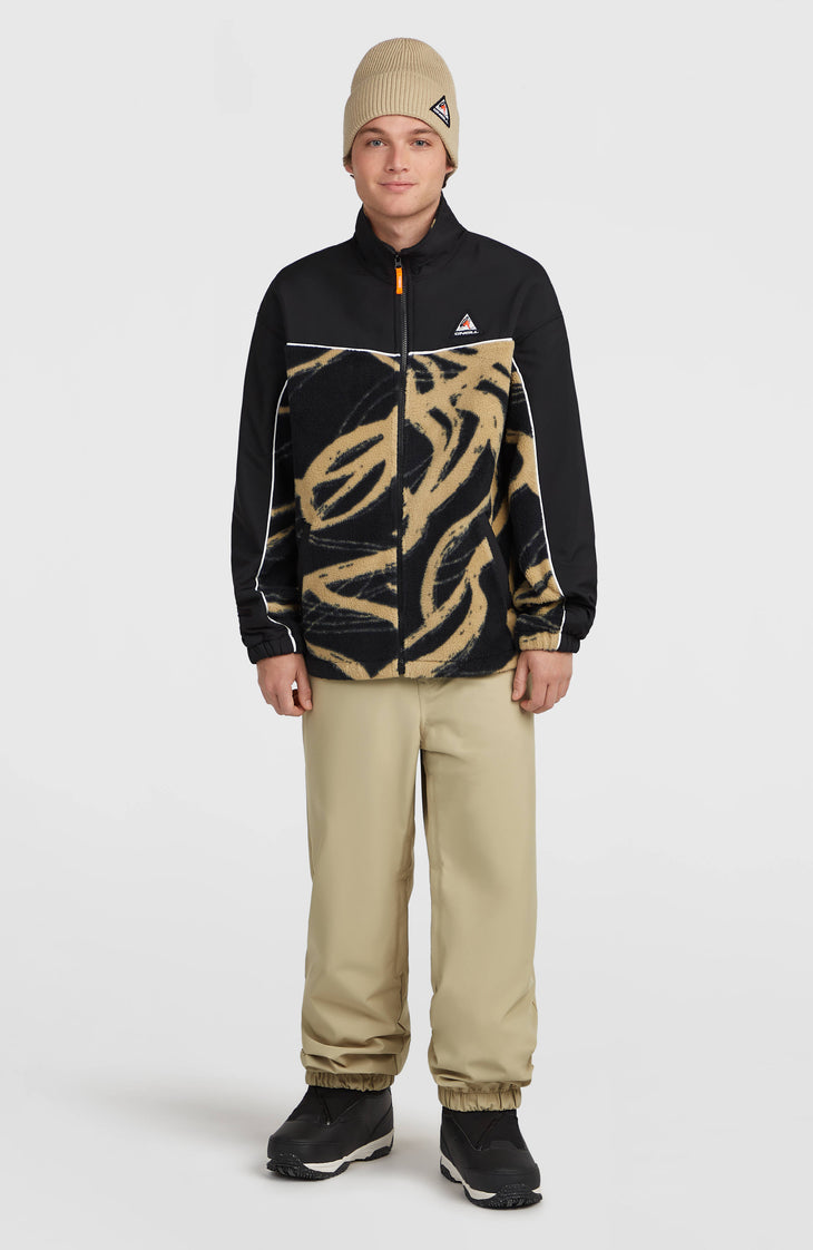 FWC'Play Hyperfleece vest met volledige rits | Beige Snowtracks