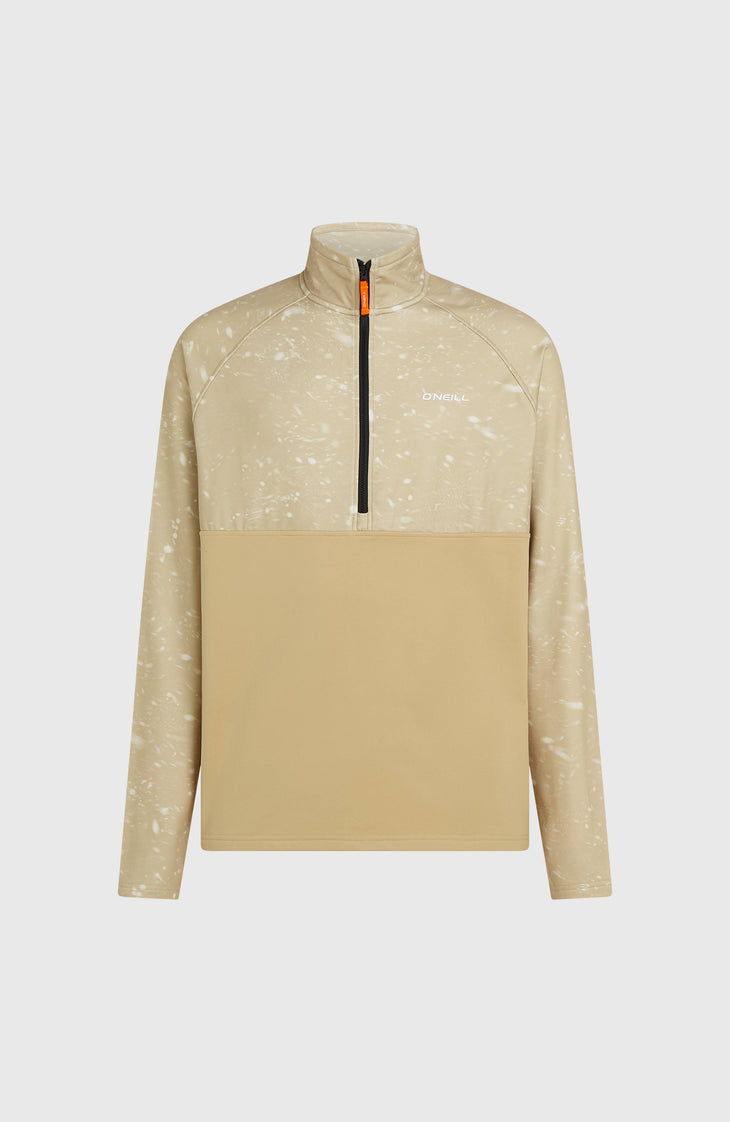 FWC'Cruz Printed fleecetrui met halve rits | Beige Snow Storm