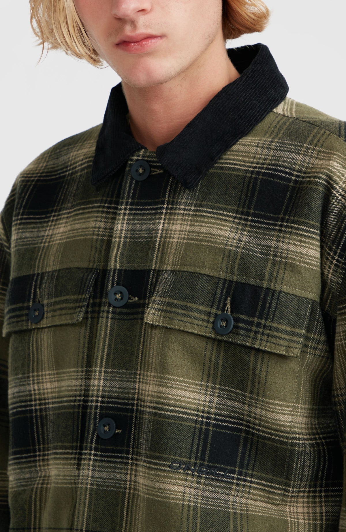 Jas met fleecevoering | Green Check Small
