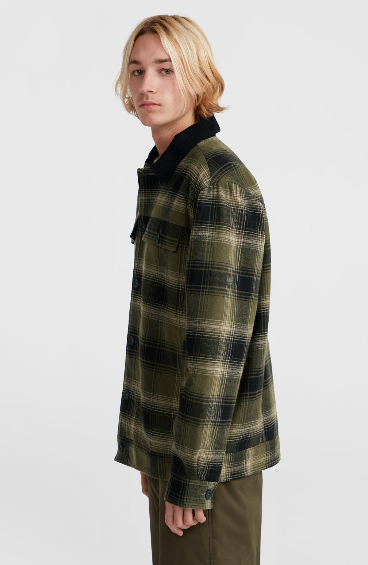 Jas met fleecevoering | Green Check Small