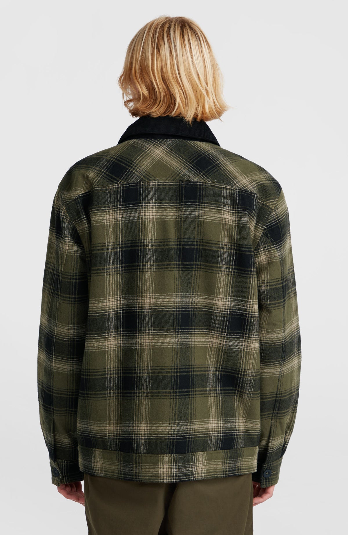 Jas met fleecevoering | Green Check Small