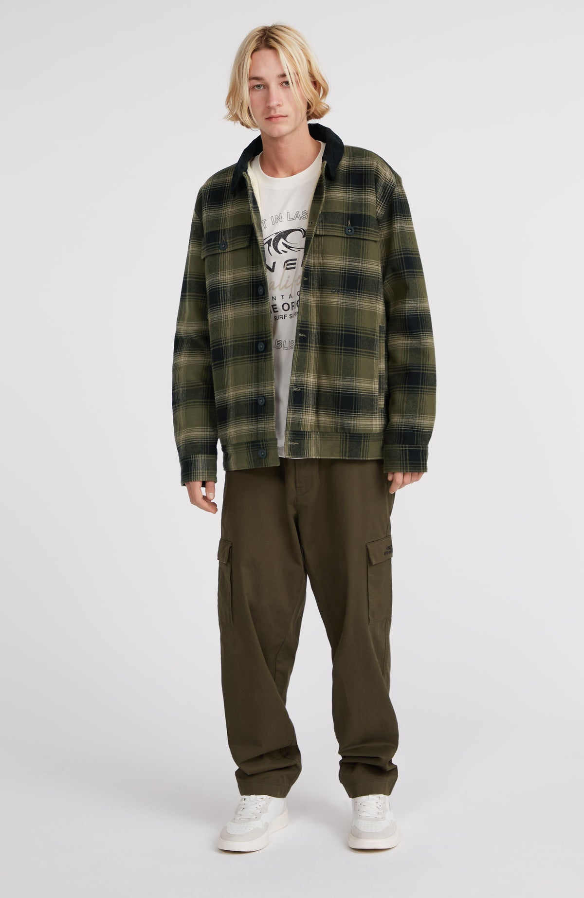 Jas met fleecevoering | Green Check Small