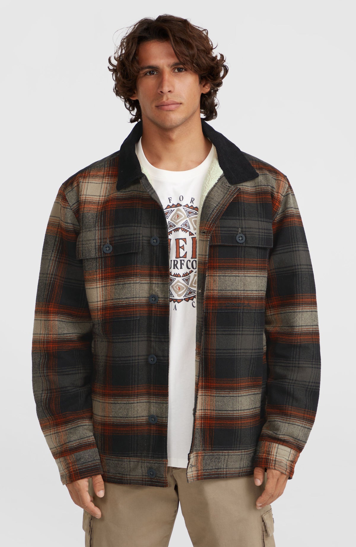 Jas met fleecevoering | Grey Check Small