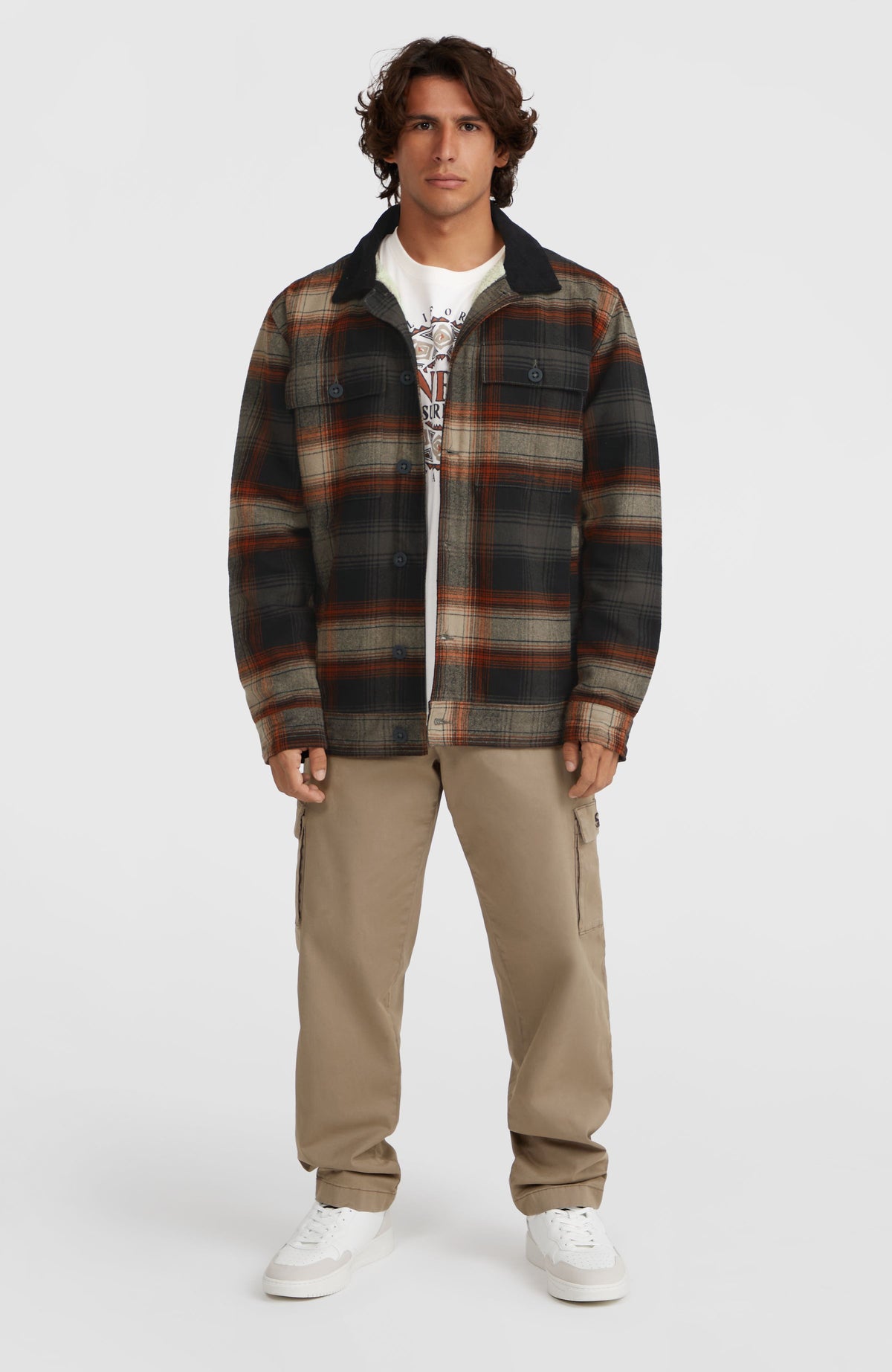 Jas met fleecevoering | Grey Check Small
