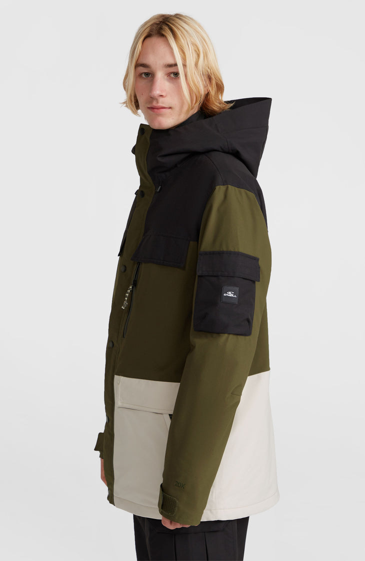 Utility Pro Hybrid wintersportjas | Forest Night Colour Block