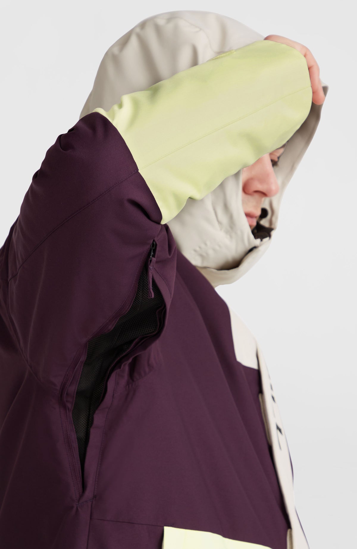 O'Riginals Hybrid wintersportjas | Aubergine Colour Block