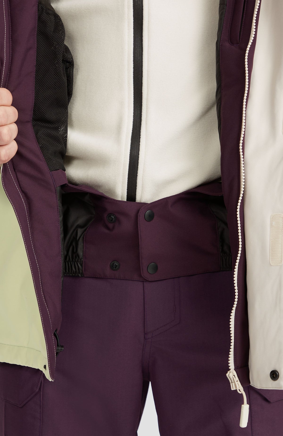 O'Riginals Hybrid wintersportjas | Aubergine Colour Block