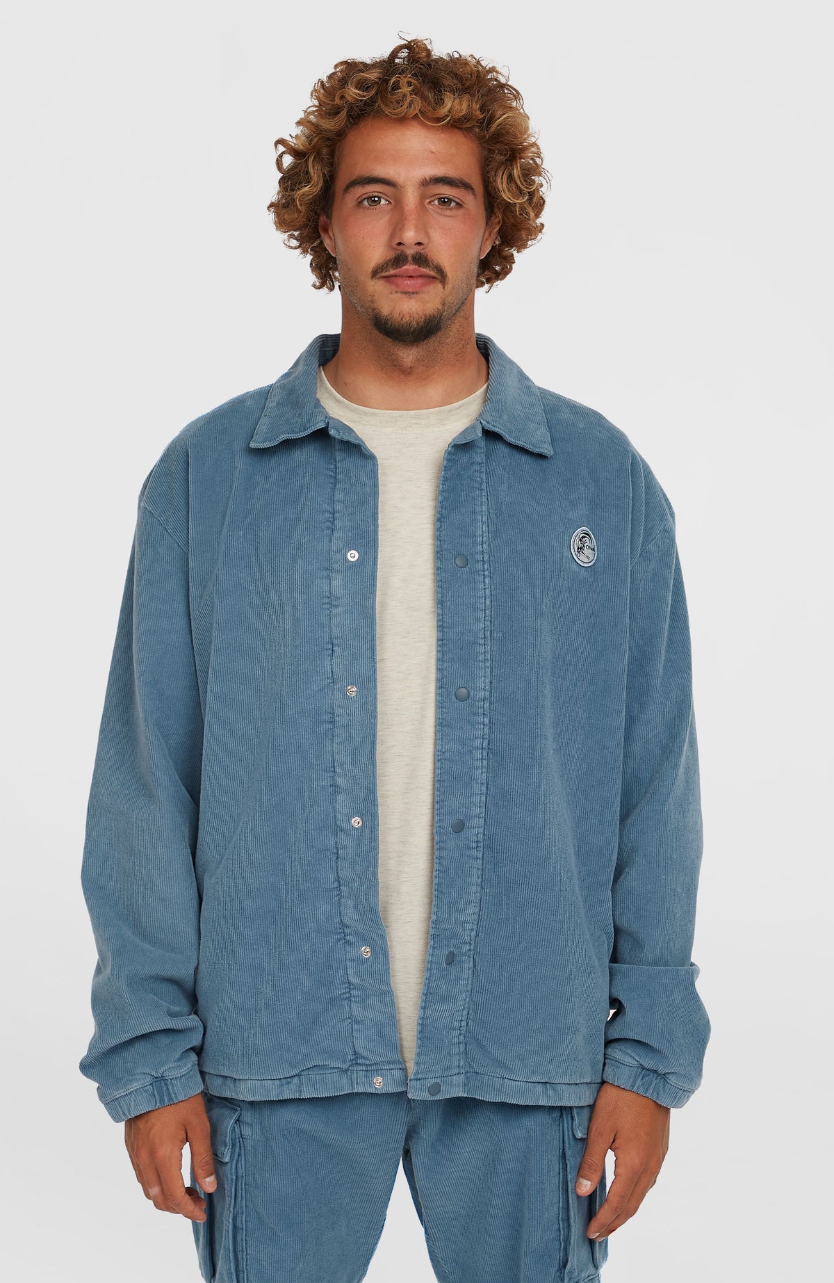 Cord Coach jas | Copen Blue