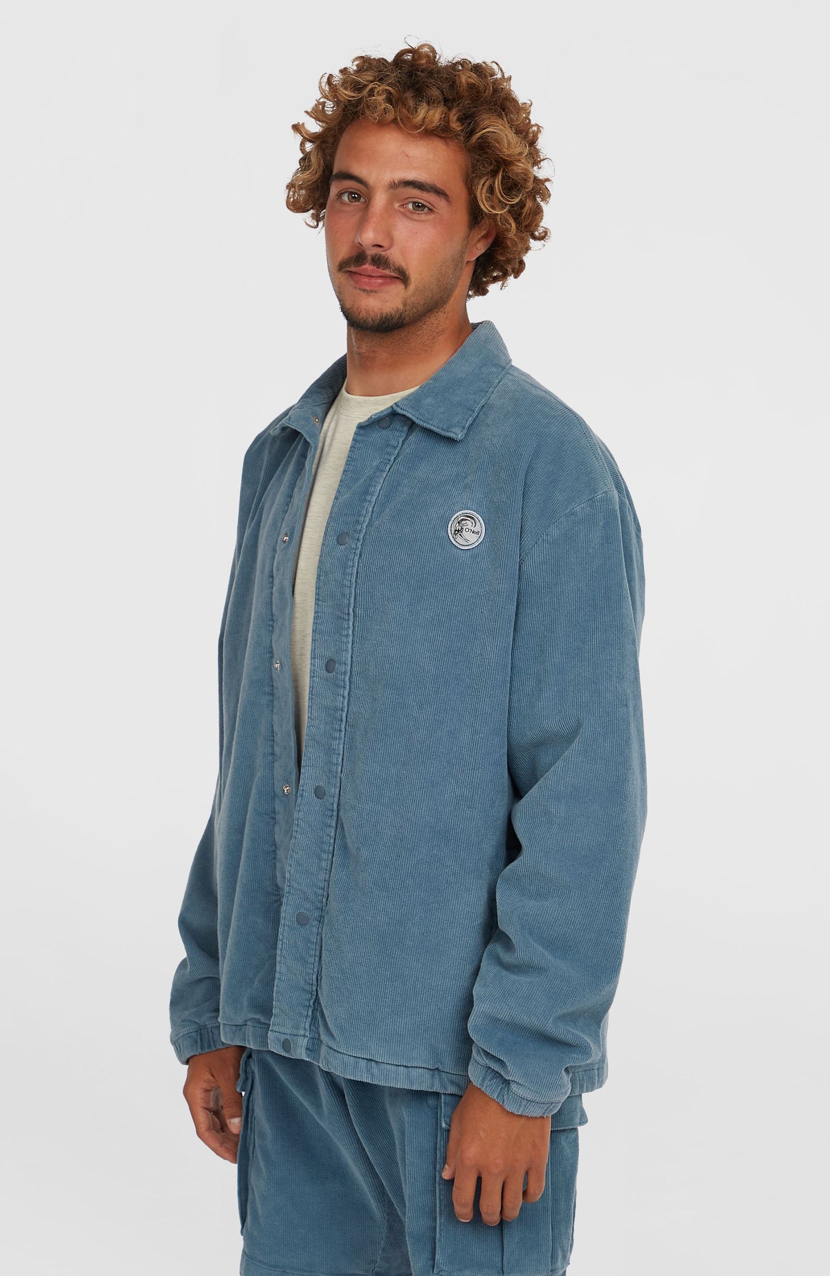 Cord Coach jas | Copen Blue