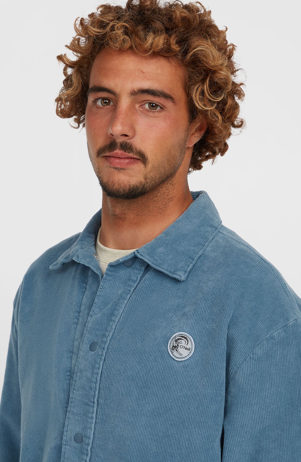 Cord Coach jas | Copen Blue