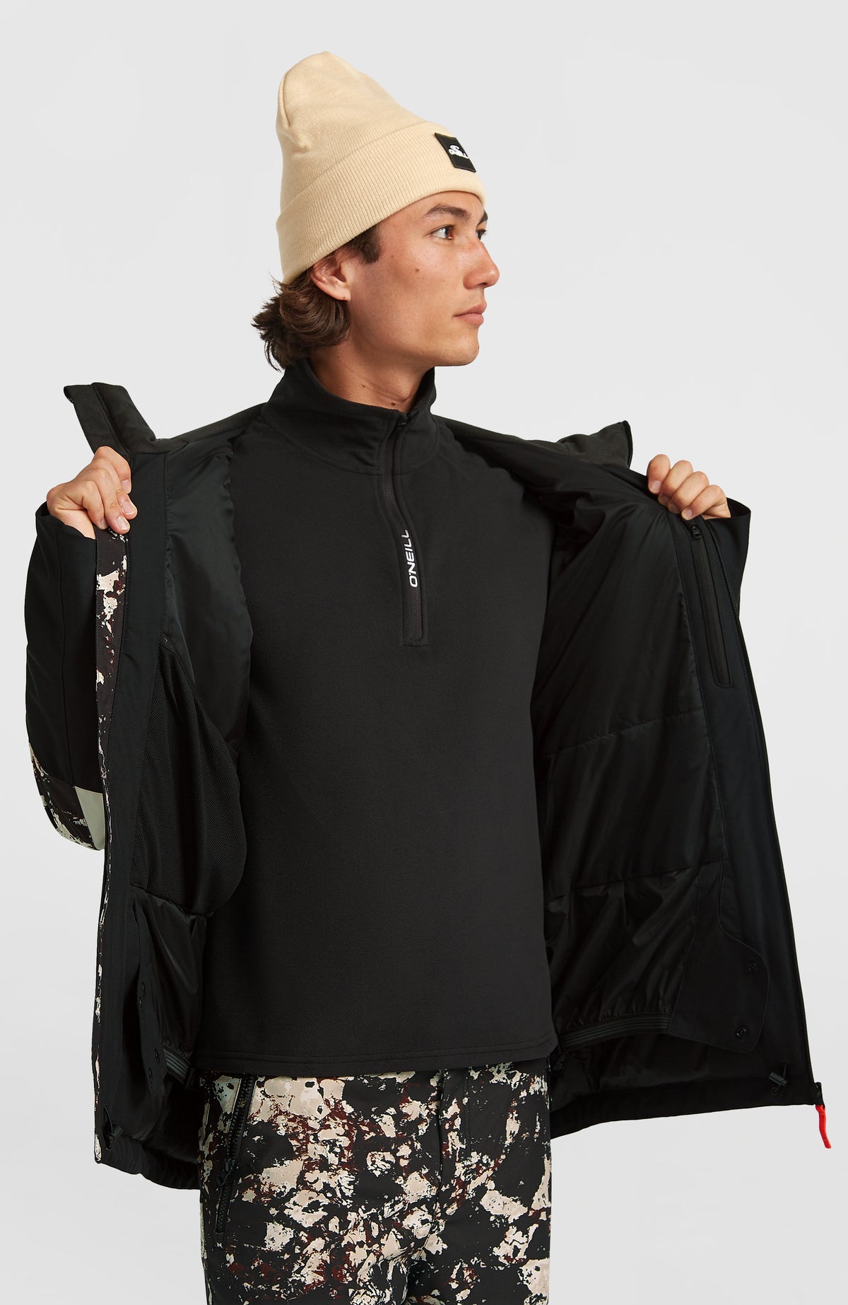 FWC'Cruz Triple wintersportjas | Black/Beige Quarry