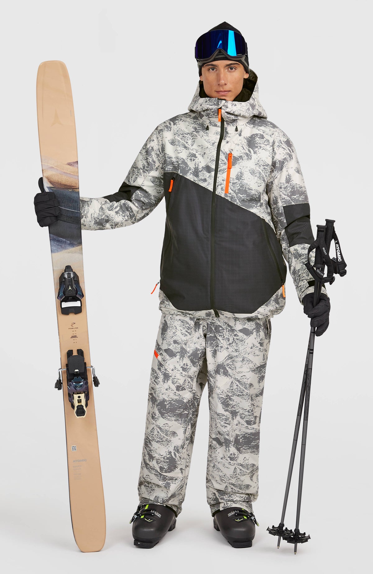 FWC'Peak Fire wintersportjas | Grey Mountain Landscape