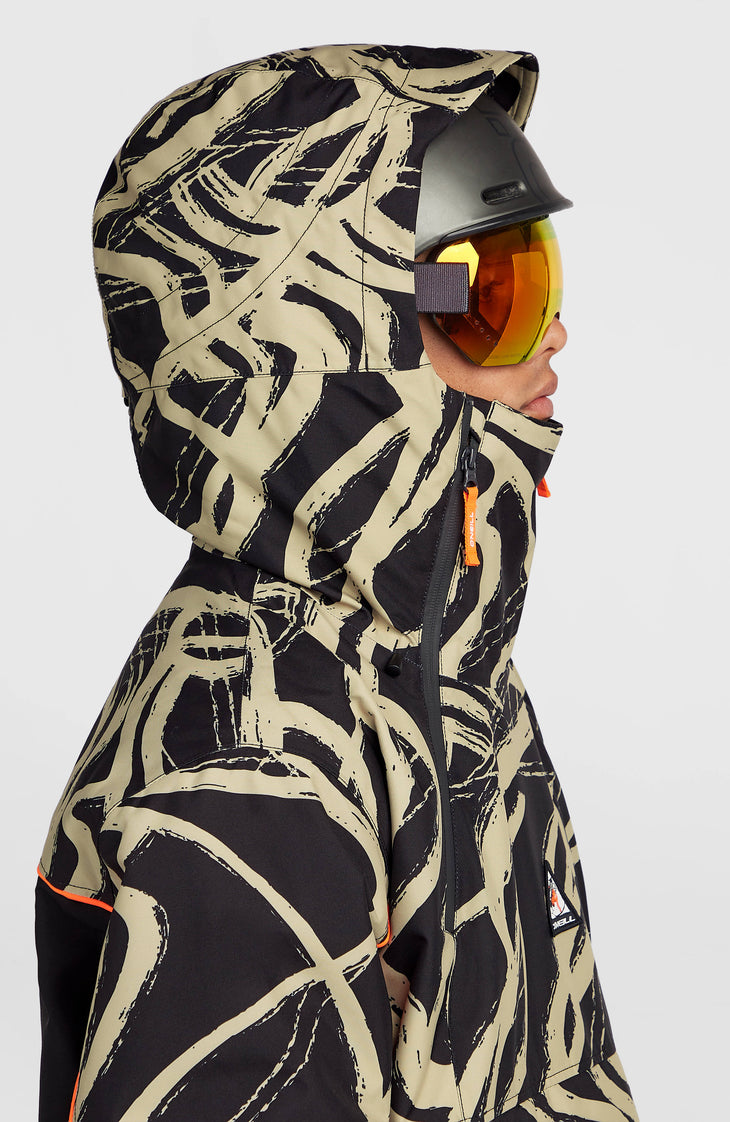FWC'Play Asymmetric wintersportjas | Beige Snowtracks