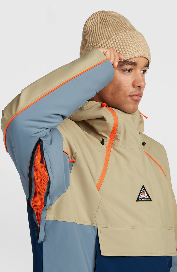 FWC'Play Asymmetric wintersportjas | Olive Blush Colour Block