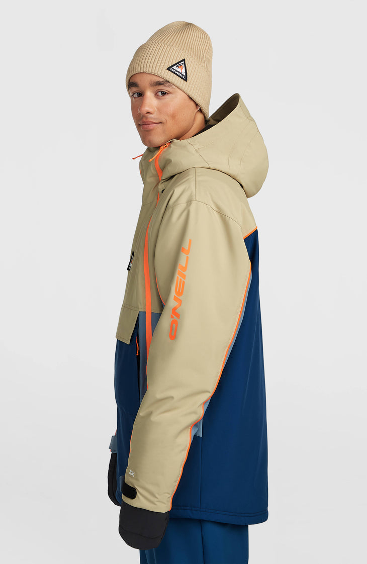 FWC'Play Asymmetric wintersportjas | Olive Blush Colour Block