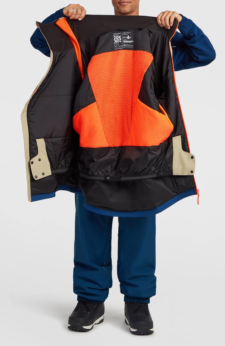 FWC'Play Asymmetric wintersportjas | Olive Blush Colour Block