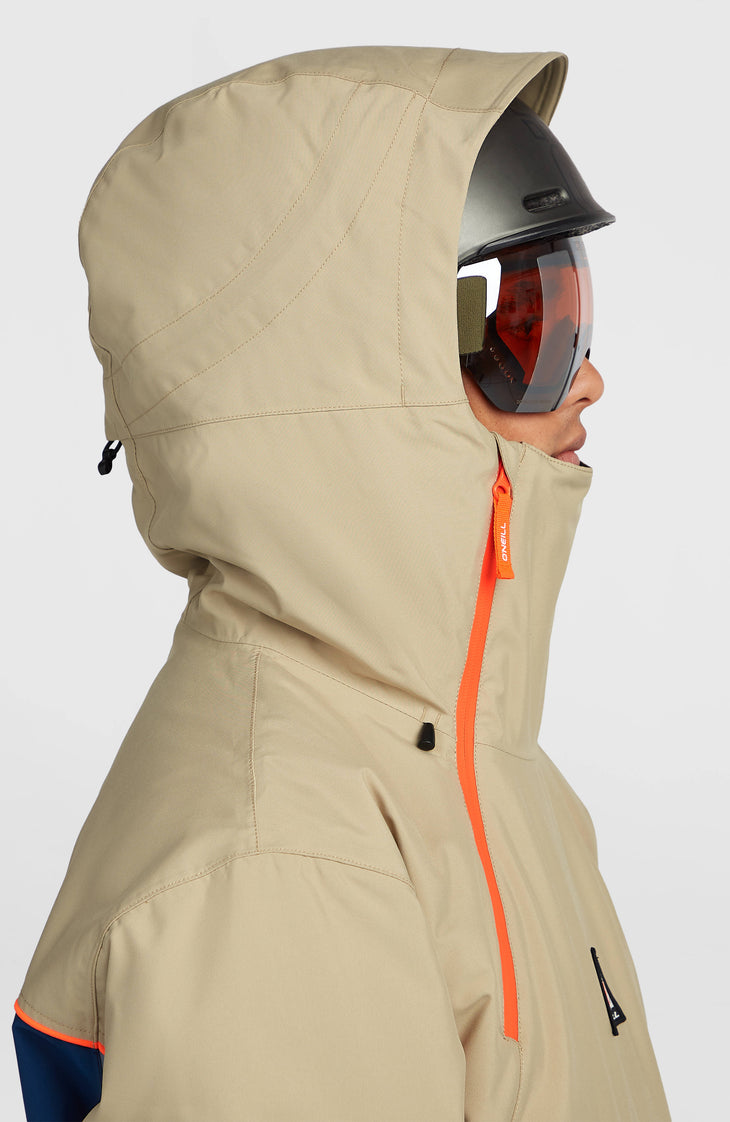 FWC'Play Asymmetric wintersportjas | Olive Blush Colour Block