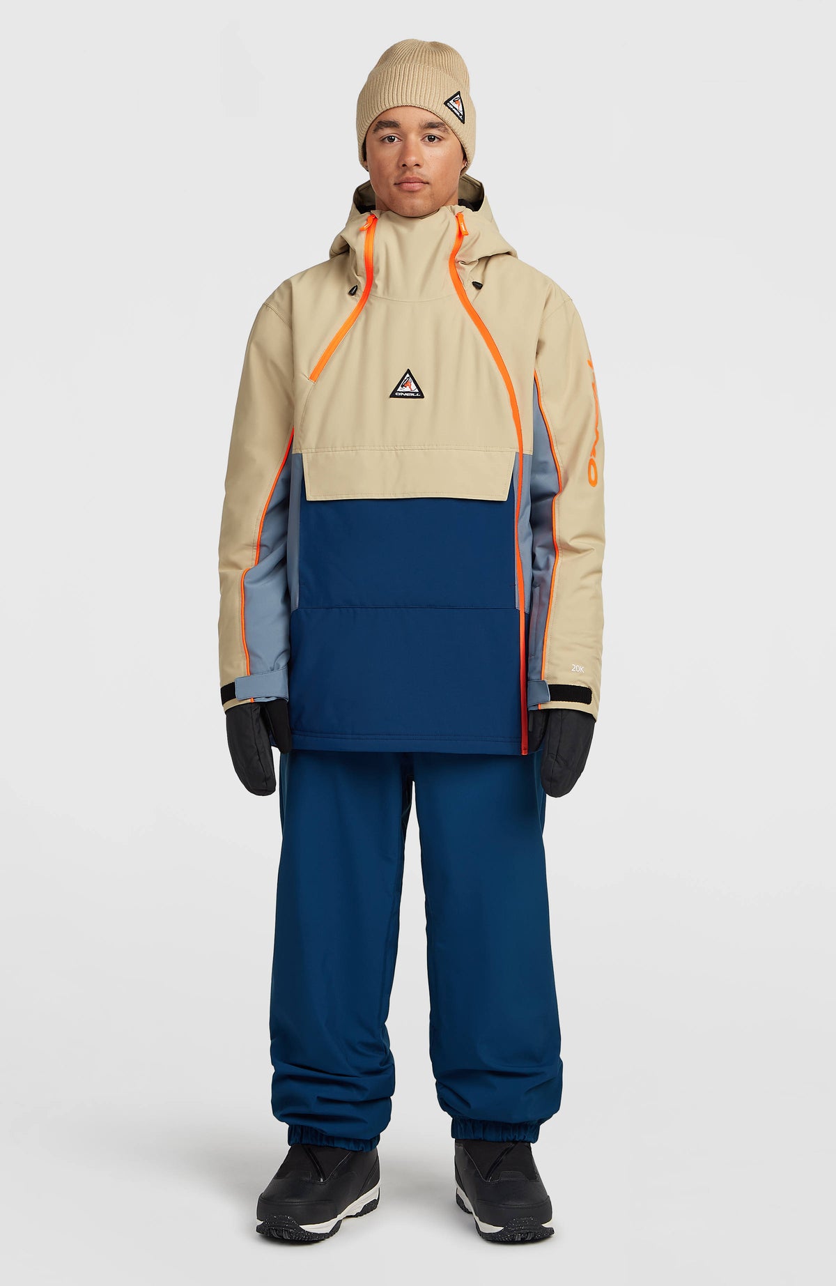 FWC'Play Asymmetric wintersportjas | Olive Blush Colour Block
