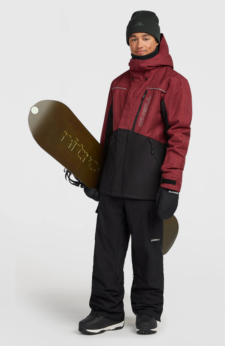 FWC'Cruz Melange wintersportjas | Tamarillo Colour Block