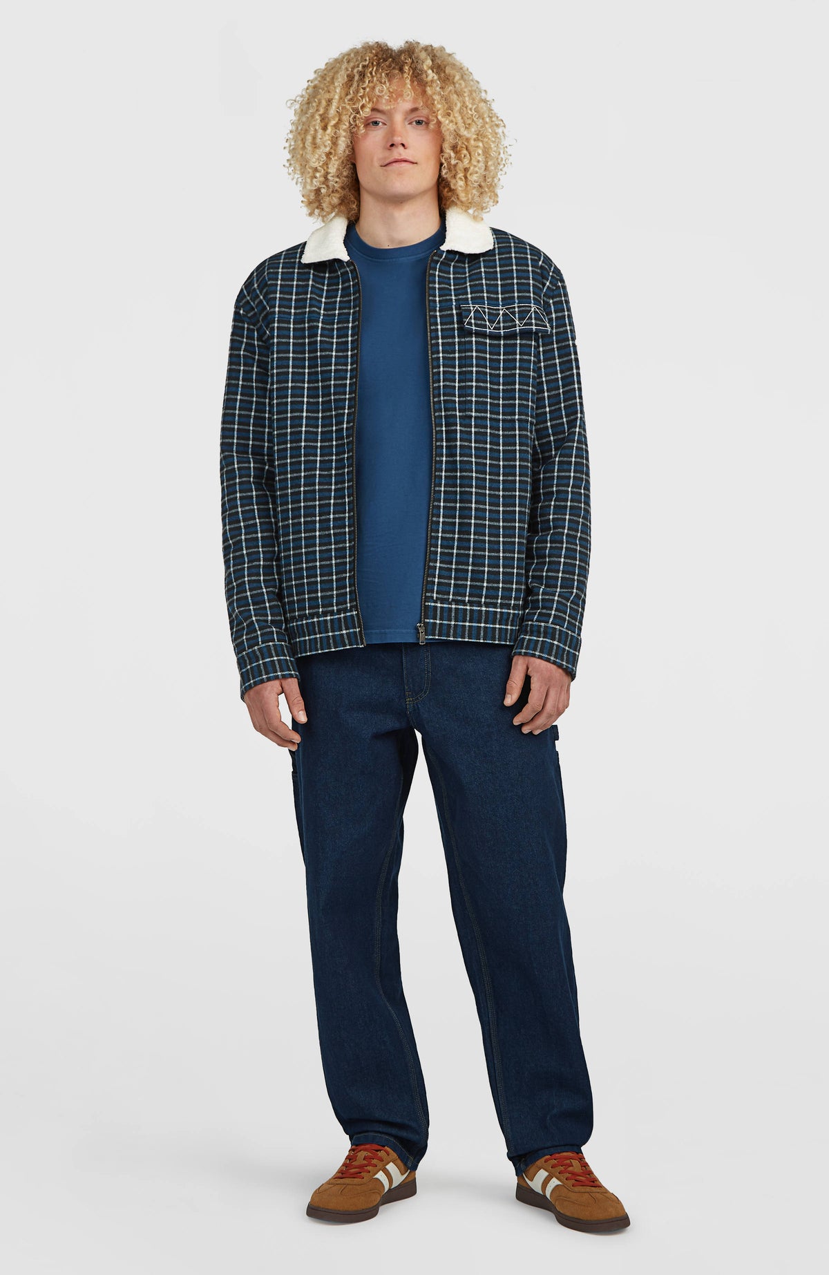 O'Riginals jas met fleecevoering | Blue Heritage Checks