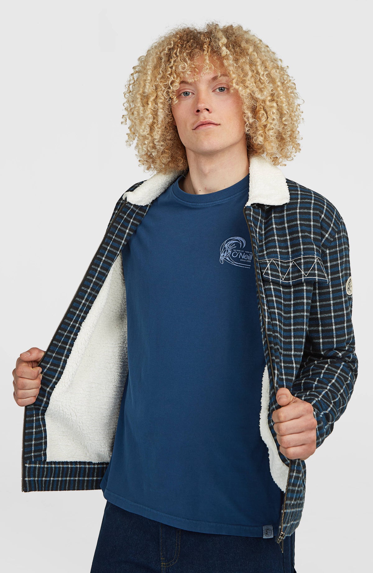 O'Riginals jas met fleecevoering | Blue Heritage Checks