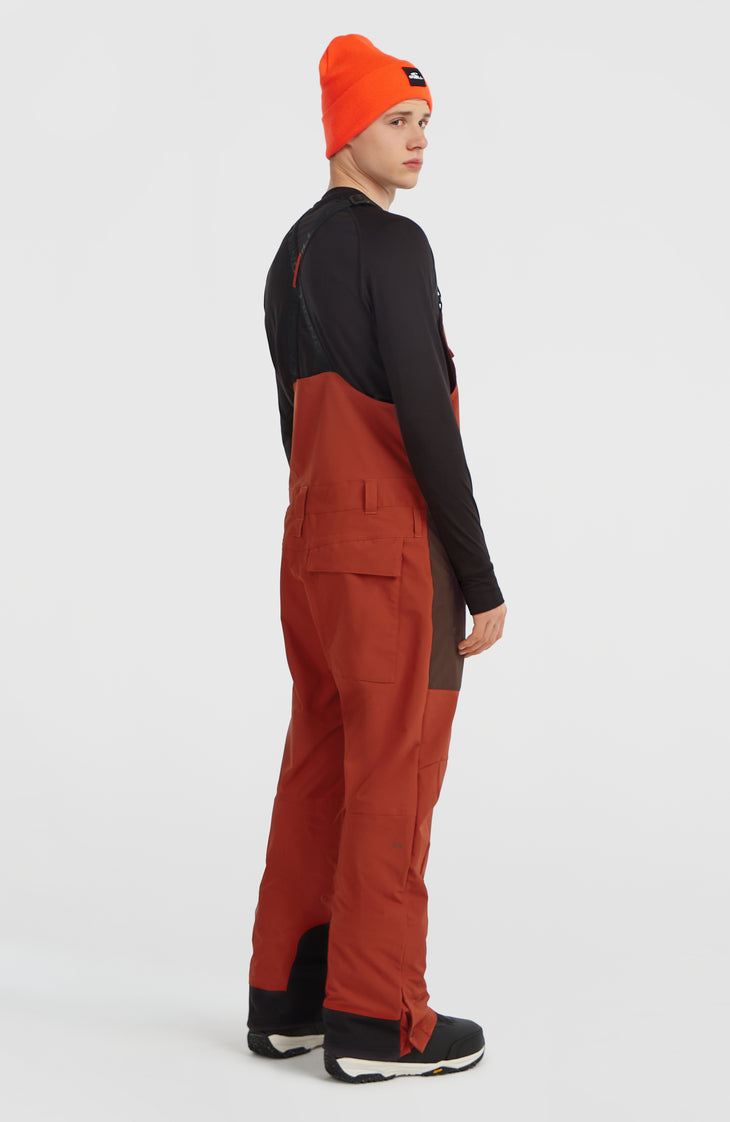 FWC'Peak Bib wintersportbroek | Bonfire Colour Block