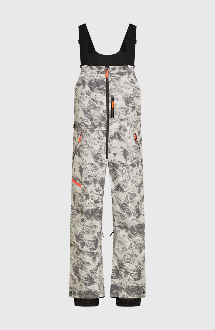 FWC'Peak Bib wintersportbroek | Grey Mountain Landscape