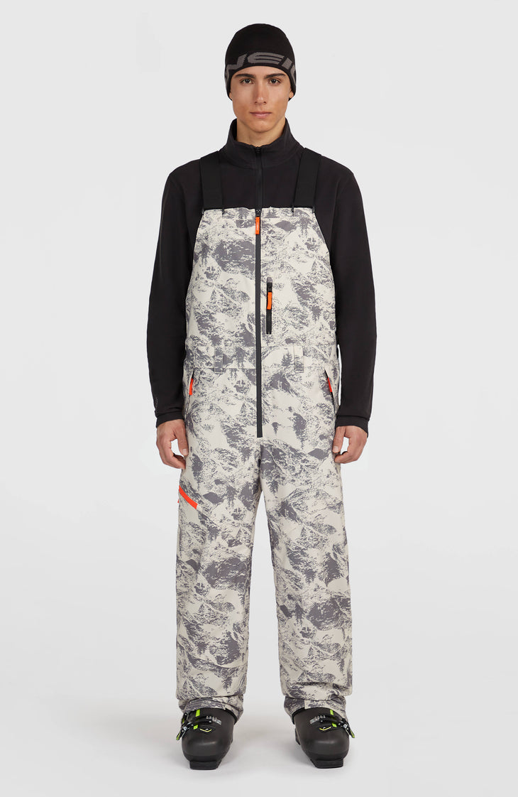 FWC'Peak Bib wintersportbroek | Grey Mountain Landscape