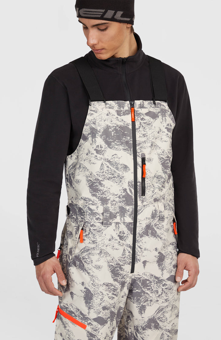 FWC'Peak Bib wintersportbroek | Grey Mountain Landscape