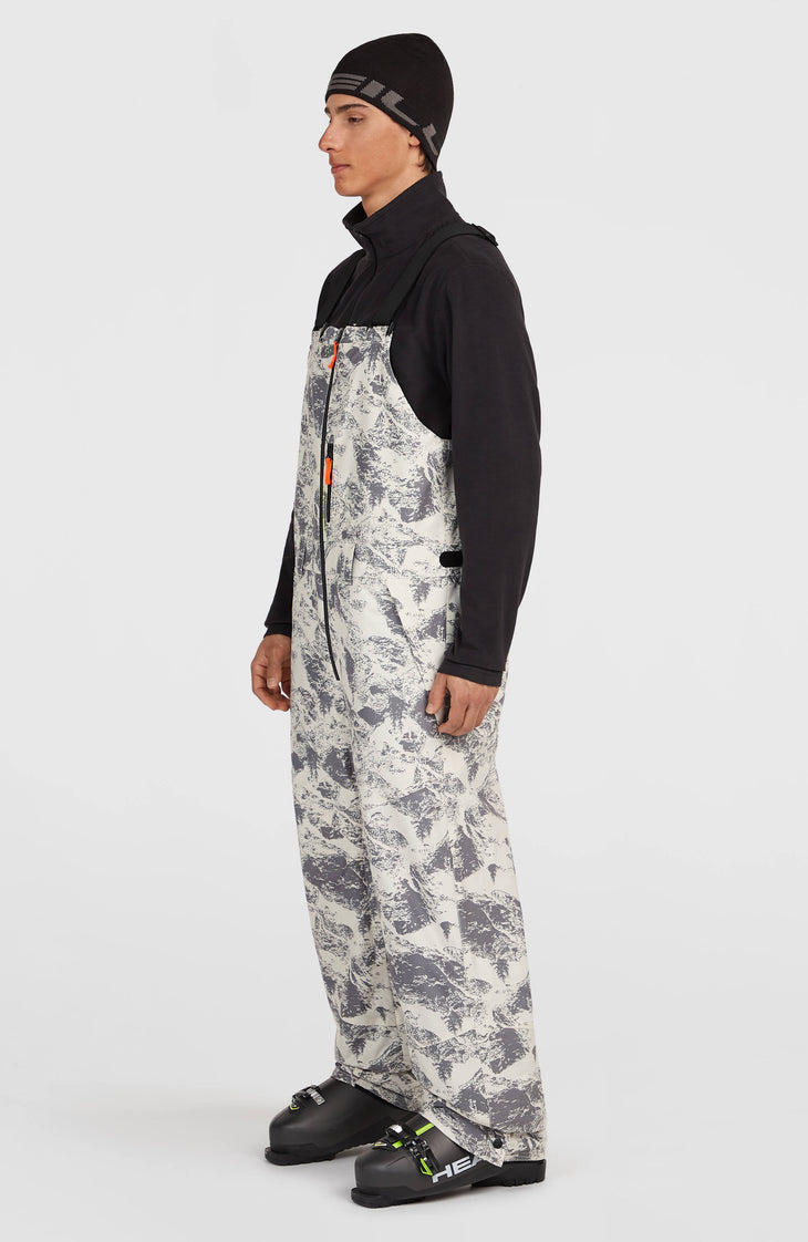 FWC'Peak Bib wintersportbroek | Grey Mountain Landscape