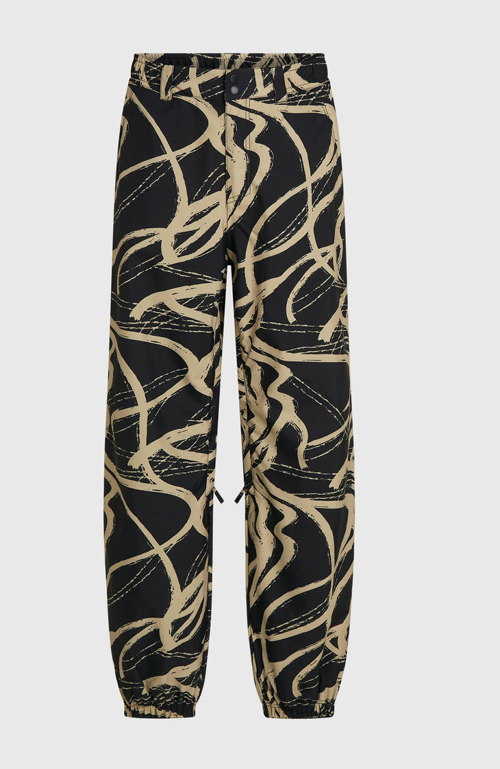 FWC Oversized wintersportbroek | Beige Snowtracks