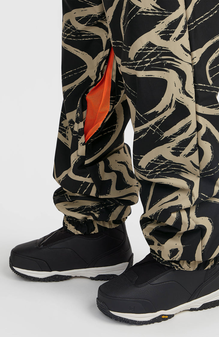 FWC Oversized wintersportbroek | Beige Snowtracks