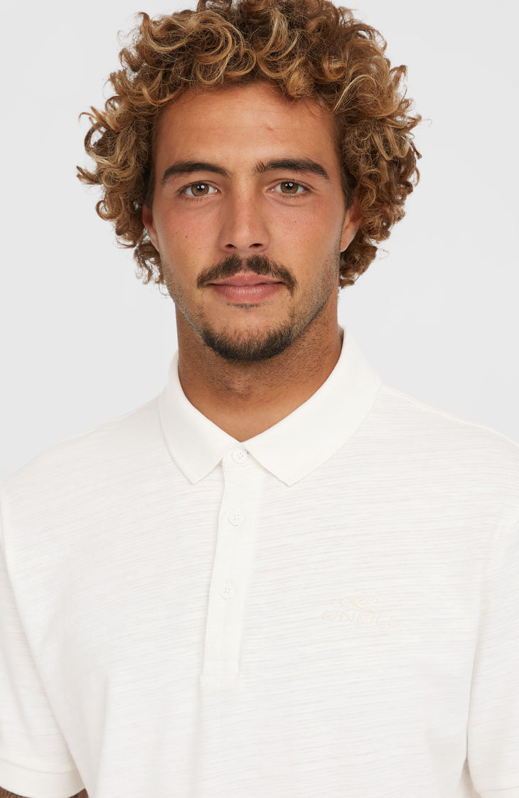 Slub Small Logo polo | Snow White