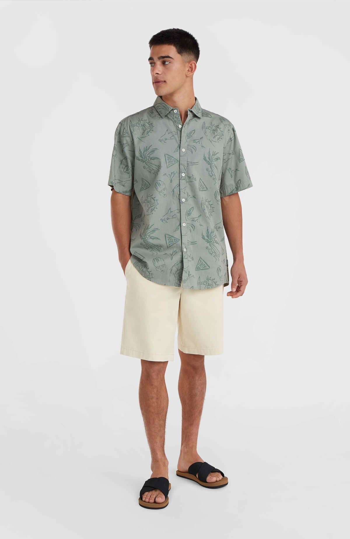 Mix and Match Beach overhemd | Green Vintage Surfer