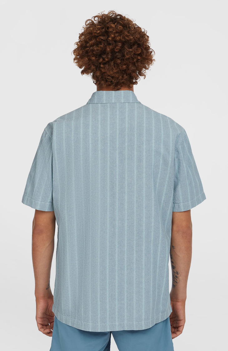 Jacquard Stripe overhemd | Blue Cali Stripe