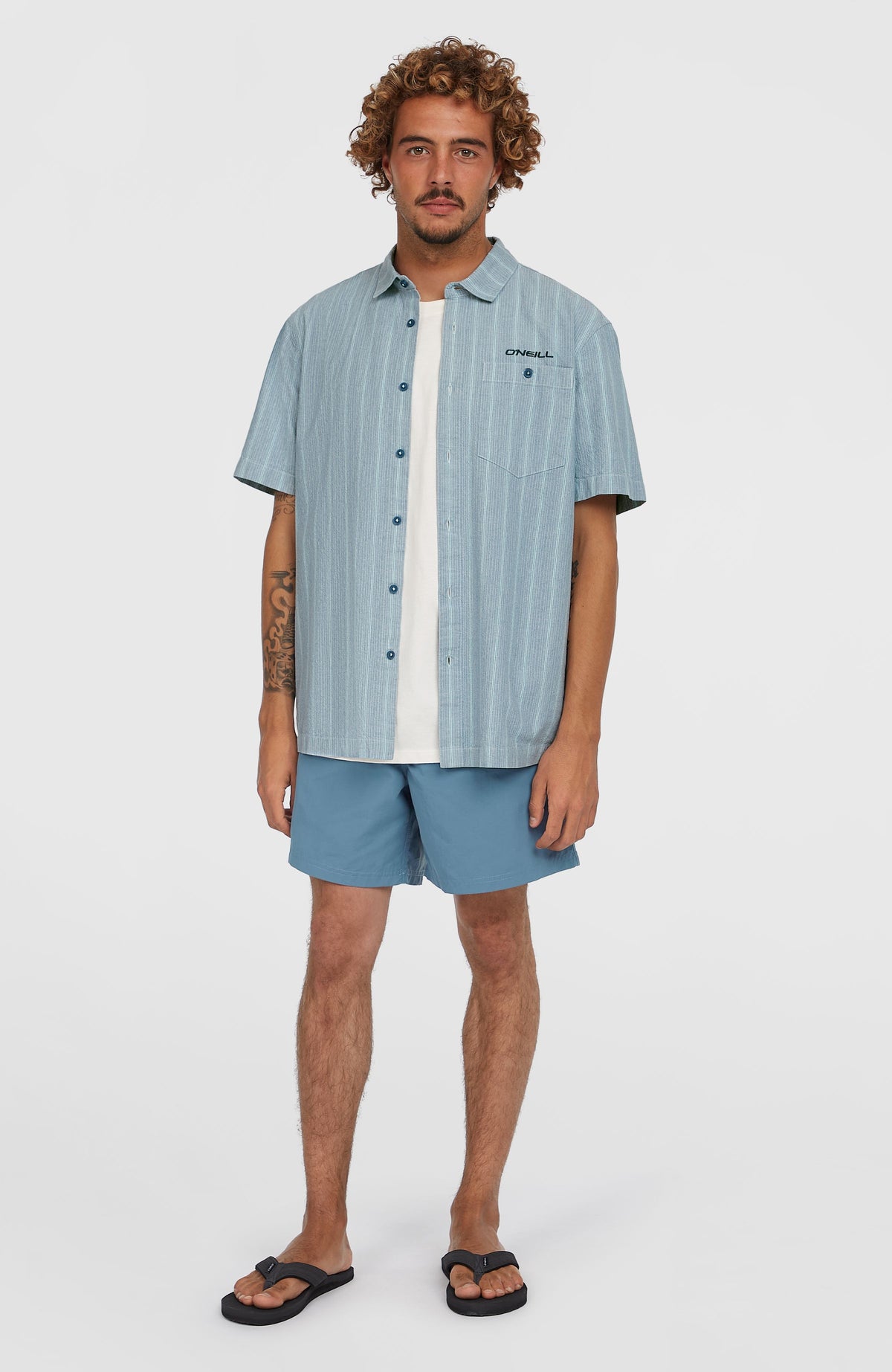Jacquard Stripe overhemd | Blue Cali Stripe