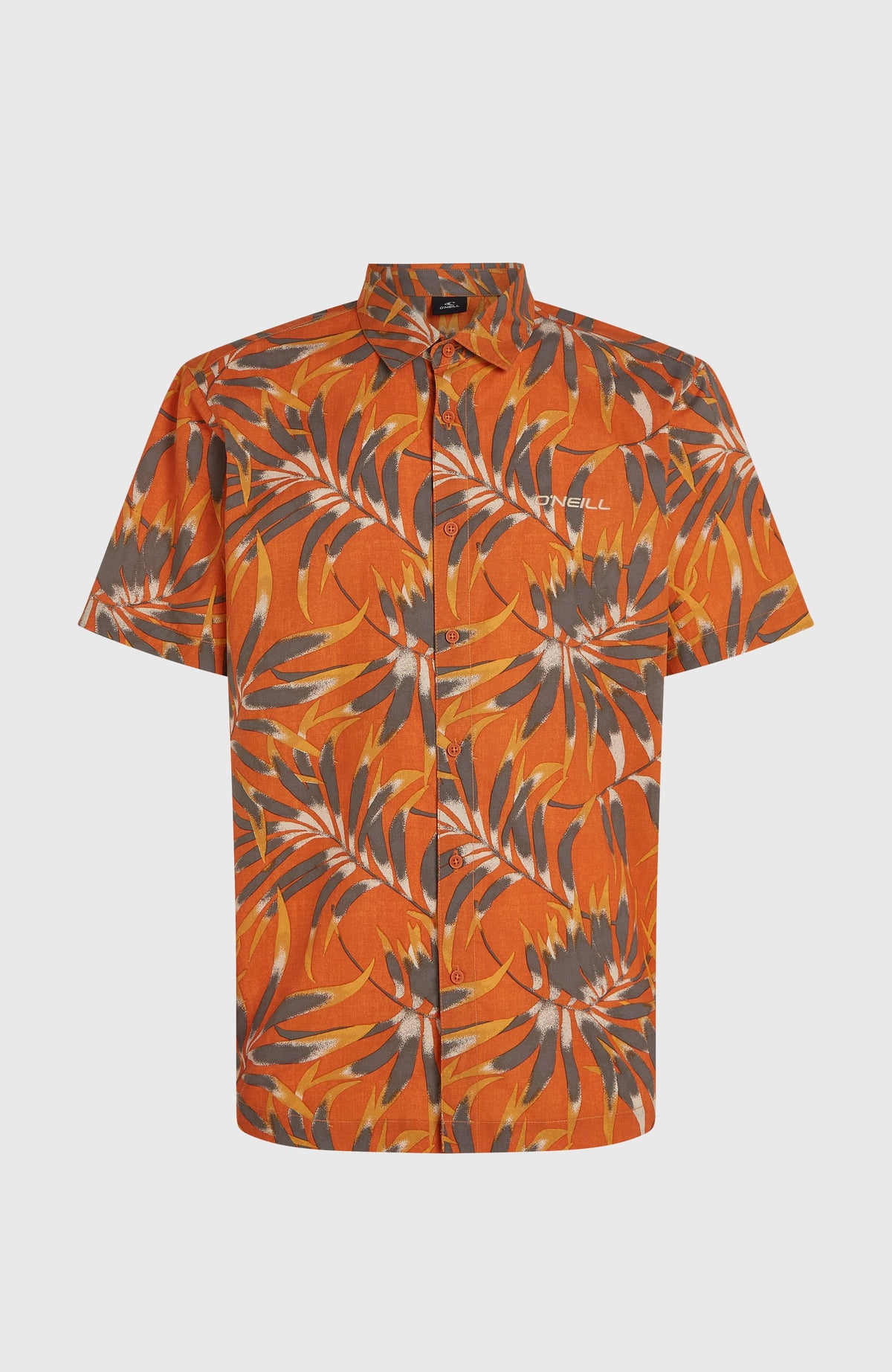 Print overhemd | Orange Dipped Leaves