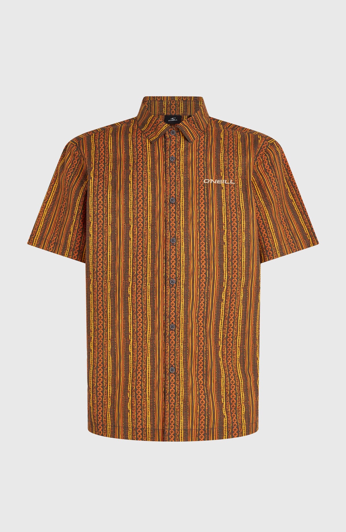 Print overhemd | Orange Pressed Lines