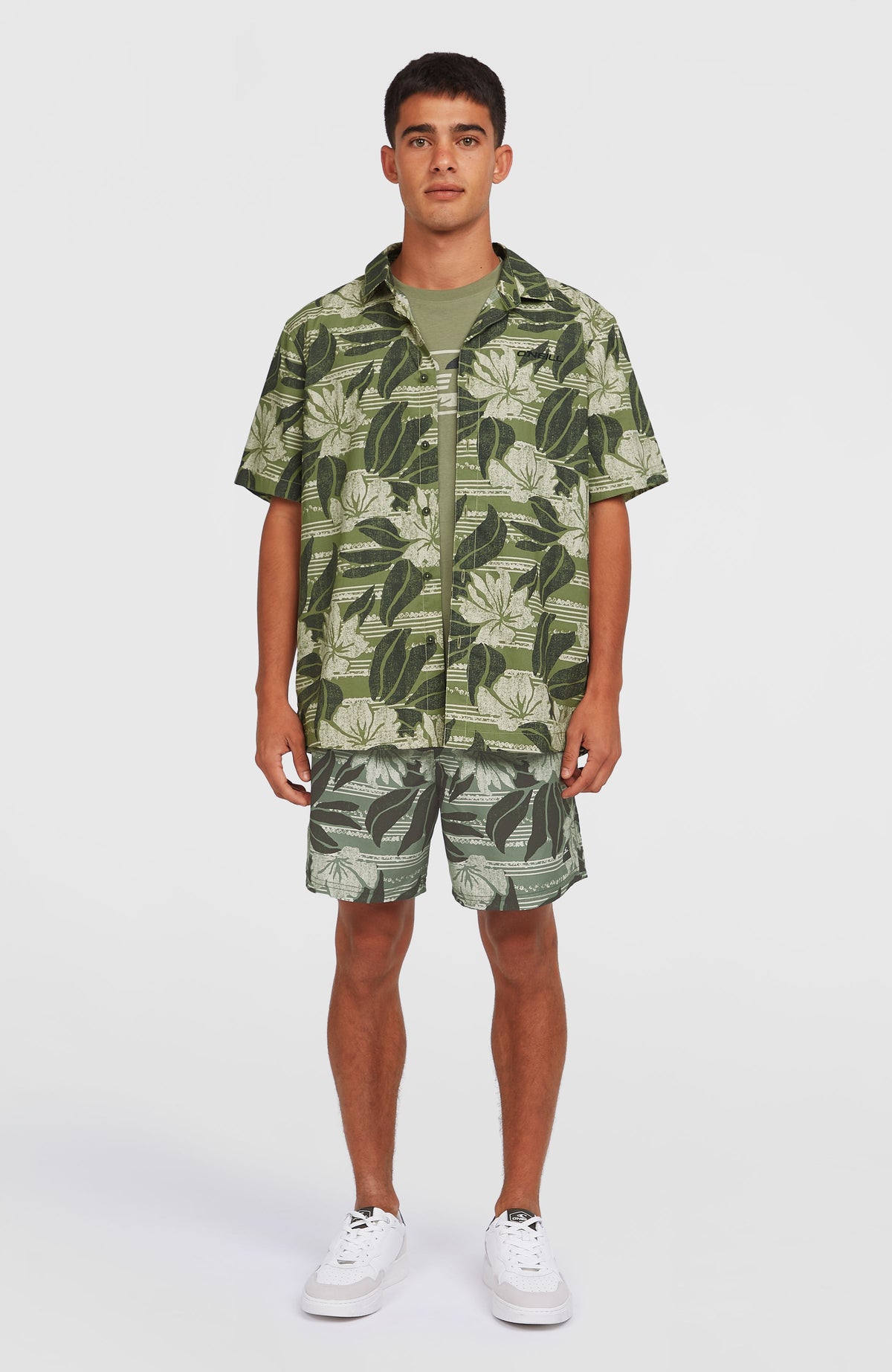 Print overhemd | Green Dusty Flower