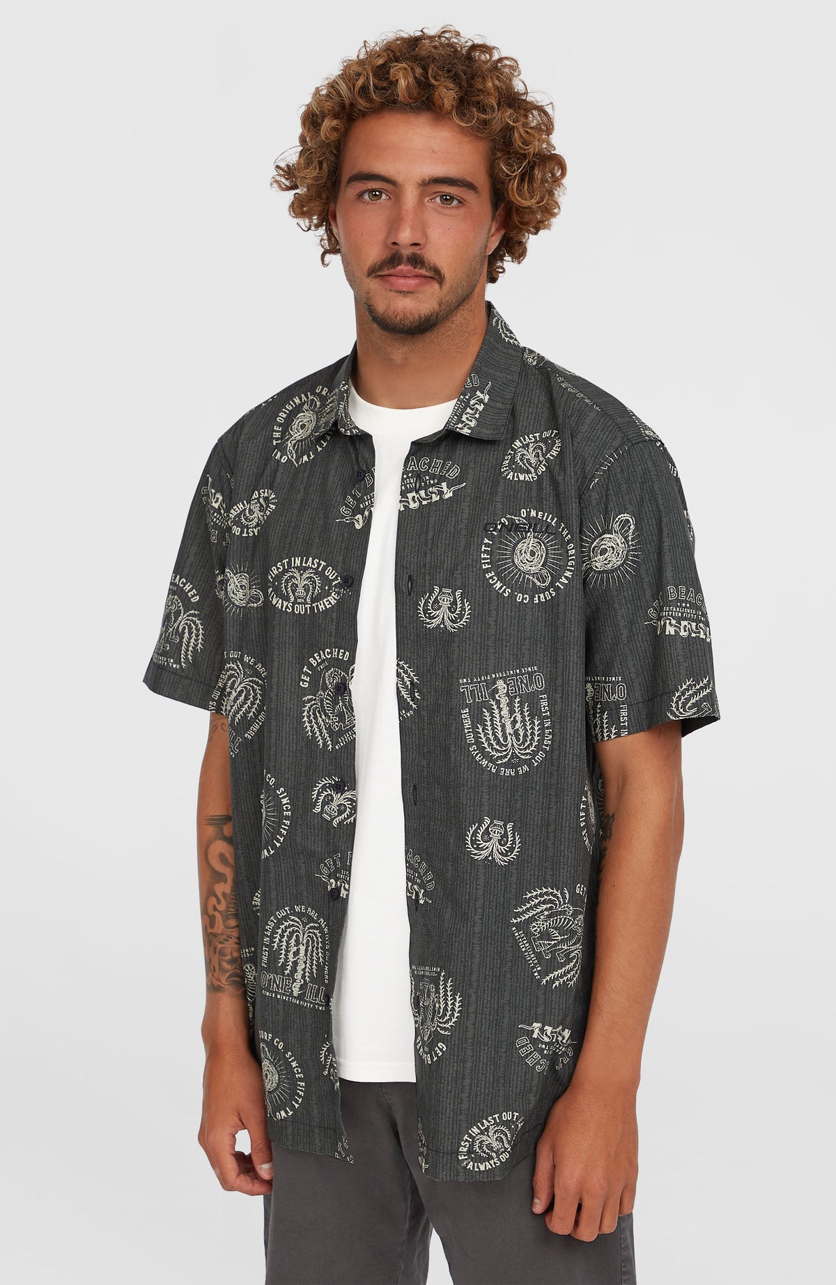 Print overhemd | Black Mystical